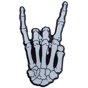 Kreepsville Skeleton Devil Glow In The Dark Enamel Pin Badge